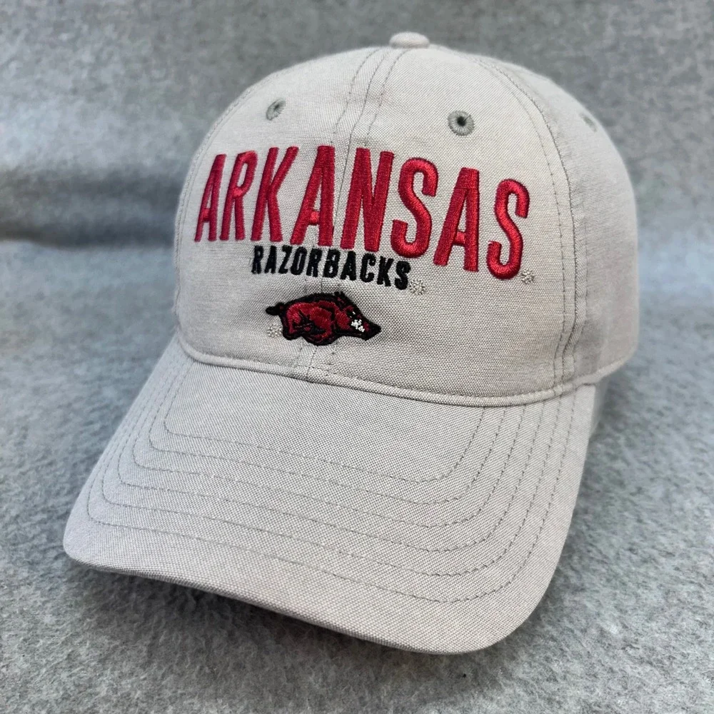 Arkansas Razorbacks Hogs Gray Captivating Headwear Adjustable Strap Hat OSFM